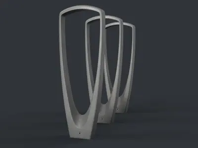 Bike Rack 22 PBR Game Ready Low-poly 3D model