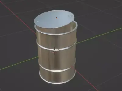 Oil container with cover 3D model