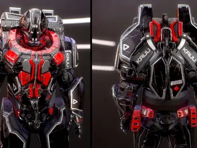 Sci-Fi Armor 9 Low-poly 3D model