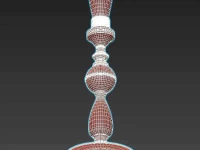vitaluce table lamp with light bulb on top 3D model