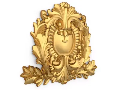 Cartouche classic decorative ornament cnc 3d printing stl 09 3D print model purchase