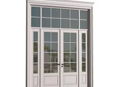 External Entrance classical street Doors 3D model