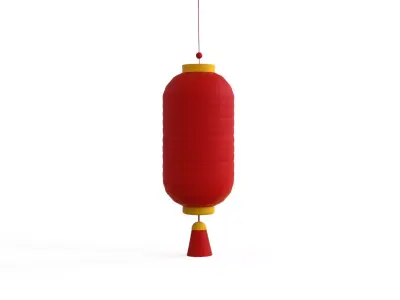 Paper Lantern v002 Free low-poly 3D model