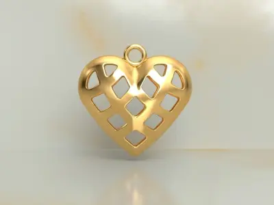 HEART PENDANT LOVE SUPER LIGHT MODEL 3D print model