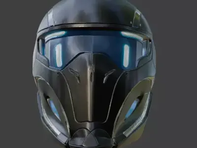 SciFi Helmet 3D model