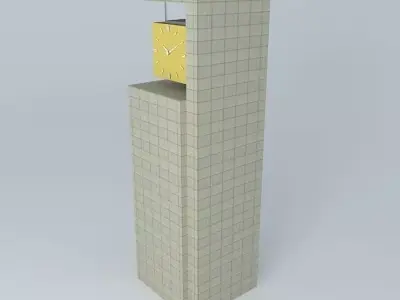 Huizhou Station Clock Tower Free 3D model