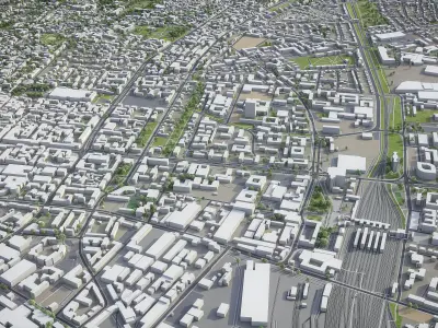 Darmstadt  Low-poly 3D model