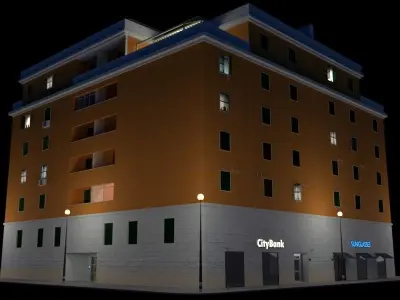 Building 13 3D model purchase