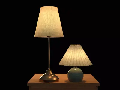 Table Lamp Low-poly 3D model 14