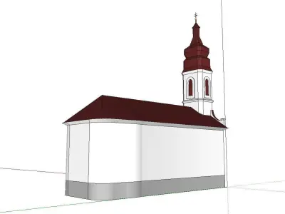 Architecture-Religion-God-Culture-Temple-0140 church with ste... 3D model