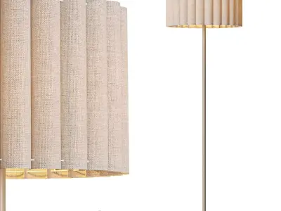 Floor lamp Lucina made of linen 3D model