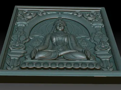 Indian Temple Wall basrelief 25 240619 3D print model