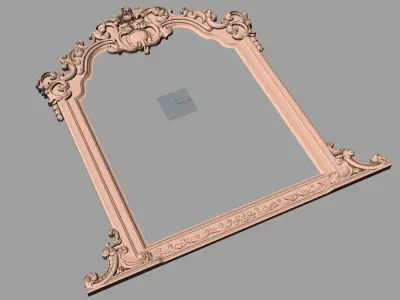 Photo frame 3D relief models STL Files used for CNC Router E642 3D model