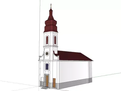 Architecture-Religion-God-Culture-Temple-0140 church with ste... 3D model