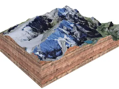 Doldenhorn Alps Switzerland 3D model