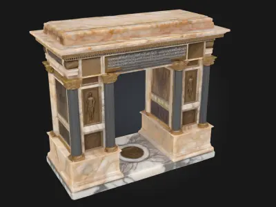 Marble Miniature Arch  Elegance in Small Scale 3D model