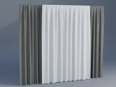Curtain Low-poly 3D model 18