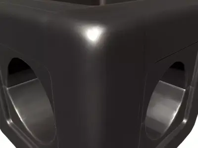 Modular Cube Connector Building Block Low-poly 3D model