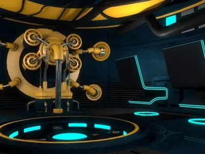 Sci Fi Room 3D model 20