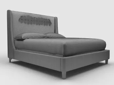 Universal Furniture Midnight Queen Bed 3D model