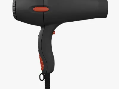 New black matte beauty hair dryer da1 3D model