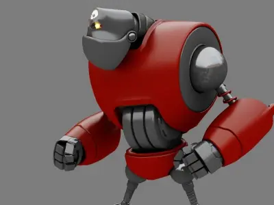 Crazy Frog Robot  rigged character 3D model