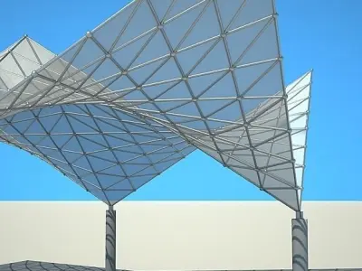 Metallic structure truss 04 modular structure 3D model