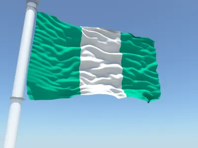 Nigeria flag 3D model