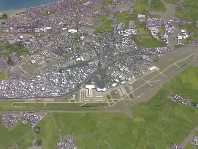 Algiers Airport Low-poly 3D model