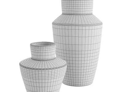 Cadeau Large Green Ceramic Vase 3D model