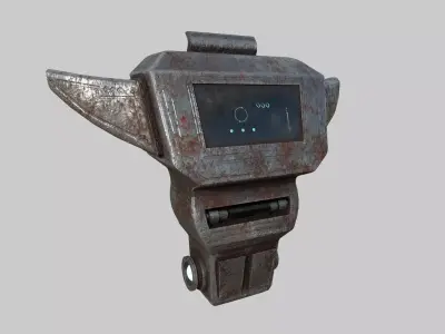 SciFi Backpack 08 Rust Destroyed - Character Fashion Design Low-poly 3D model