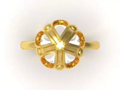 stl 3dm gold Ring A Dome of Sparkling Gold gr0147 3D print model