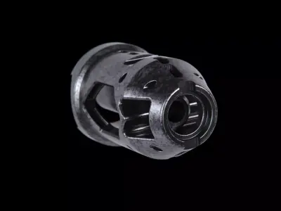 Muzzle brake industrial part  mechanical 3D model