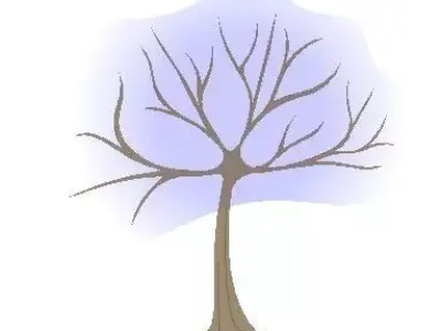 3 CAD Deciduous Trees with top views and elevations DWG 3D model