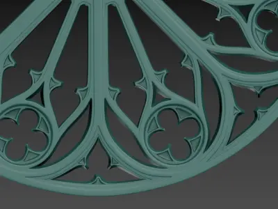Gothic Rose window ornament  3D print model