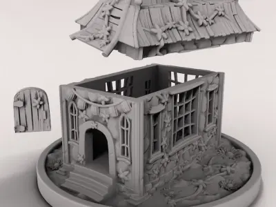 medieval house 3D print model