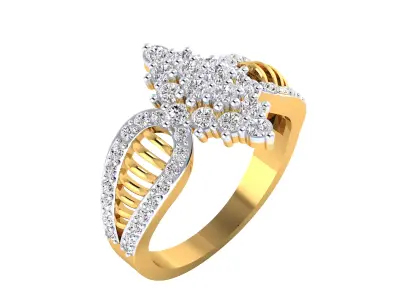 Women Ring Render 3dm STL MTL SLC JCD OBJ FBX Details 3D print model 37