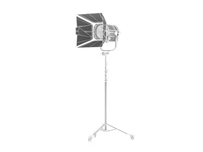 Arri L-Series L10-C with Stands and Bandoor 3D model