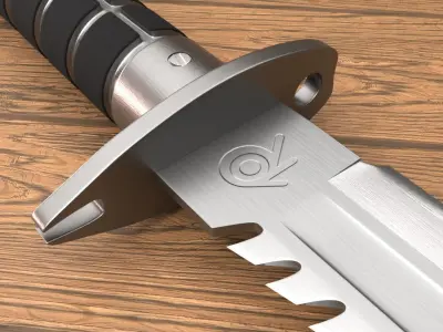 Metal Army Knife 3D model