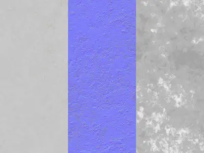 White Material Stucco Plaster Set 15 - 4k Texture