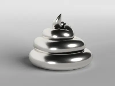 Pile of Poo v1 006 Low-poly 3D model