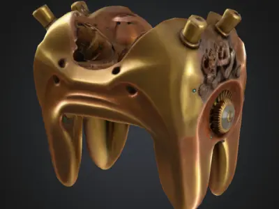 Steampunk Tooth 3D model