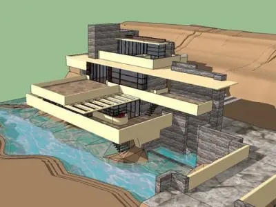 Falling Water house 3D model