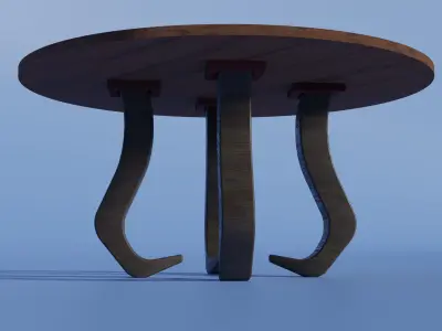 Hotels table Low-poly 3D model