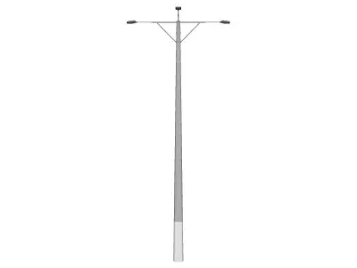 Concrete Lamp Post - Light Pole - Light Post - Street Light 11 3D model