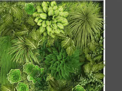 Vertical gardening 012 Low-poly 3D model