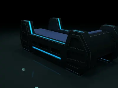 Sci Fi Bed 3D model order
