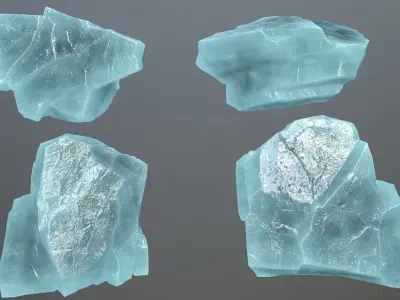 Rock Set 11 Low-poly 3D model