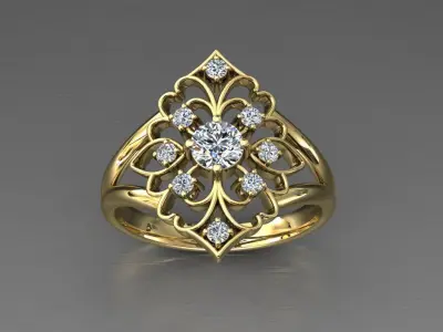 Diamond Ring 3D print model