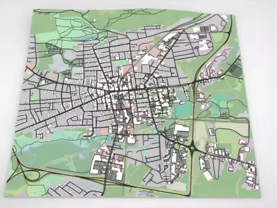 Cityscape Keene New Hampshire United States 3D model